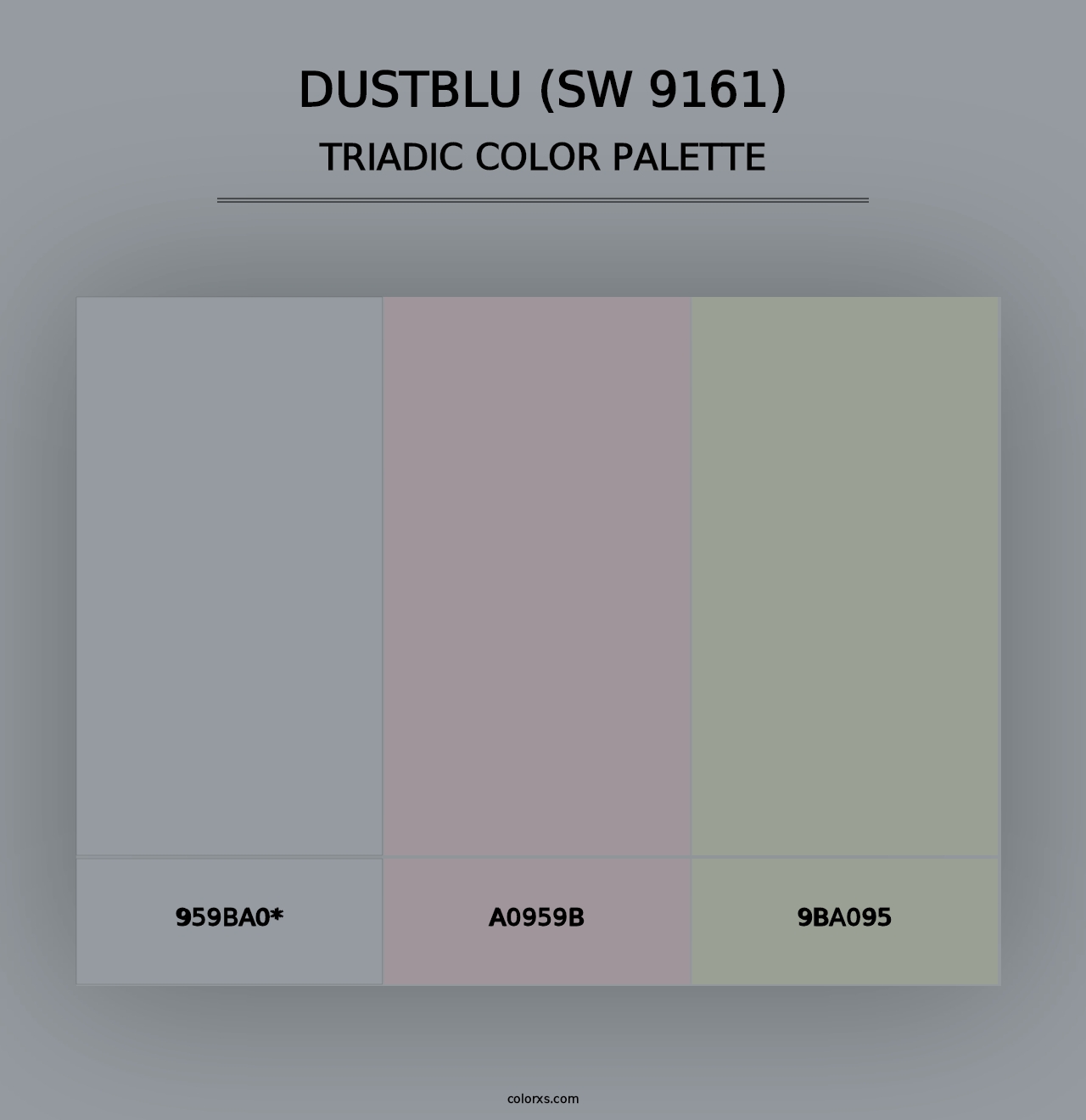 Dustblu (SW 9161) - Triadic Color Palette