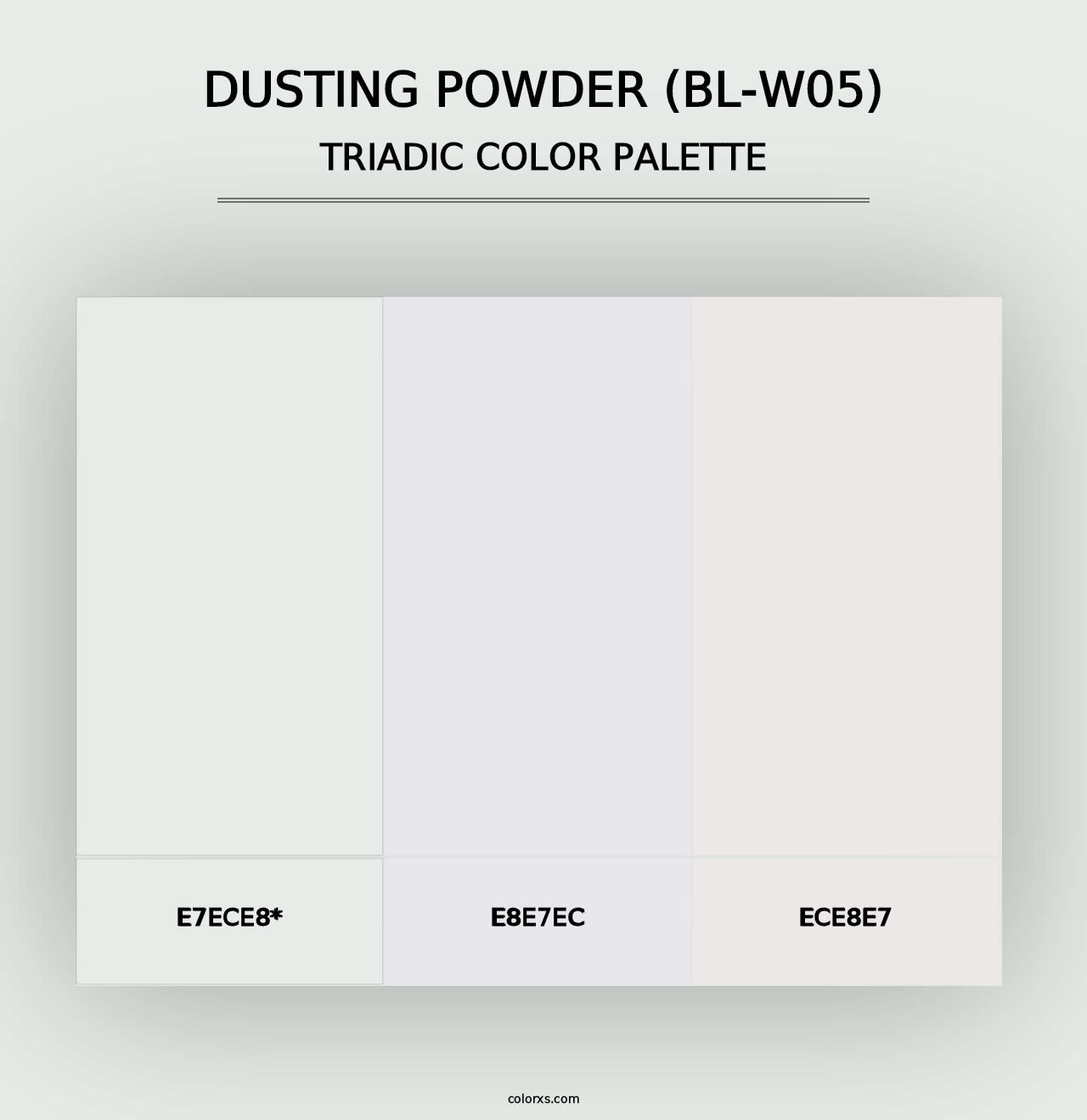 Dusting Powder (BL-W05) - Triadic Color Palette