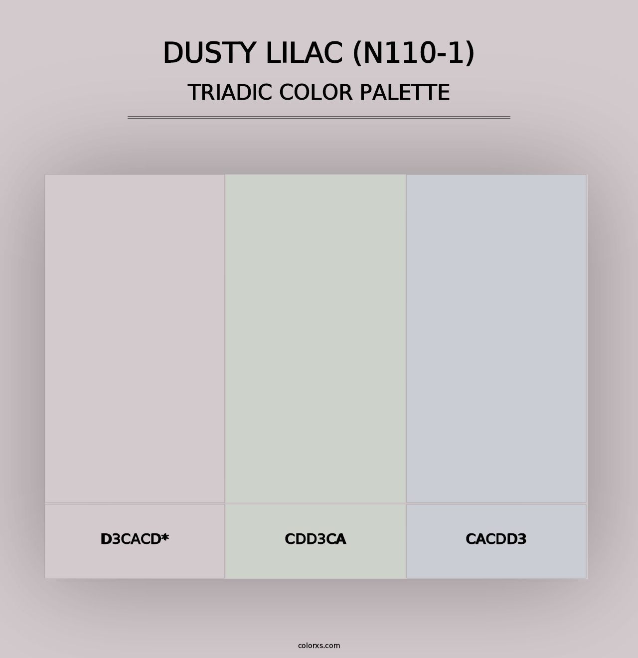 Dusty Lilac (N110-1) - Triadic Color Palette