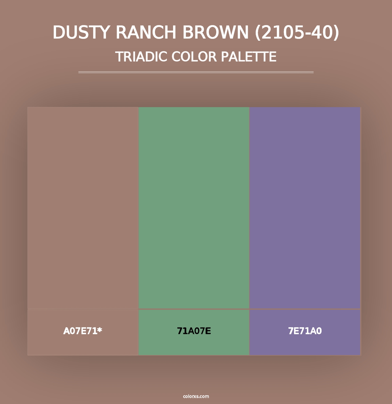 Dusty Ranch Brown (2105-40) - Triadic Color Palette