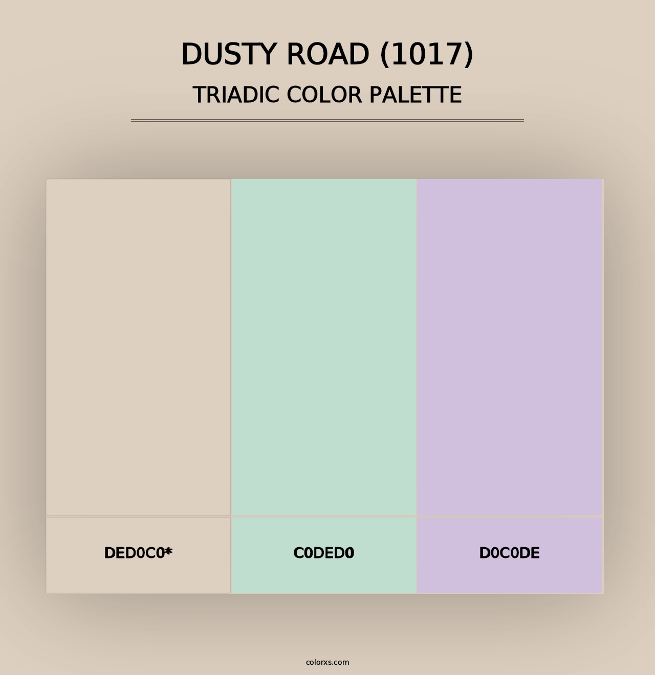 Dusty Road (1017) - Triadic Color Palette