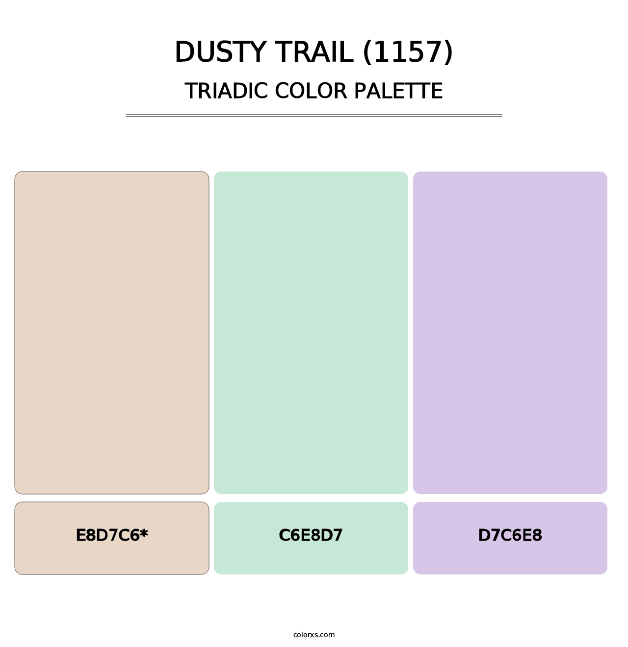 Dusty Trail (1157) - Triadic Color Palette