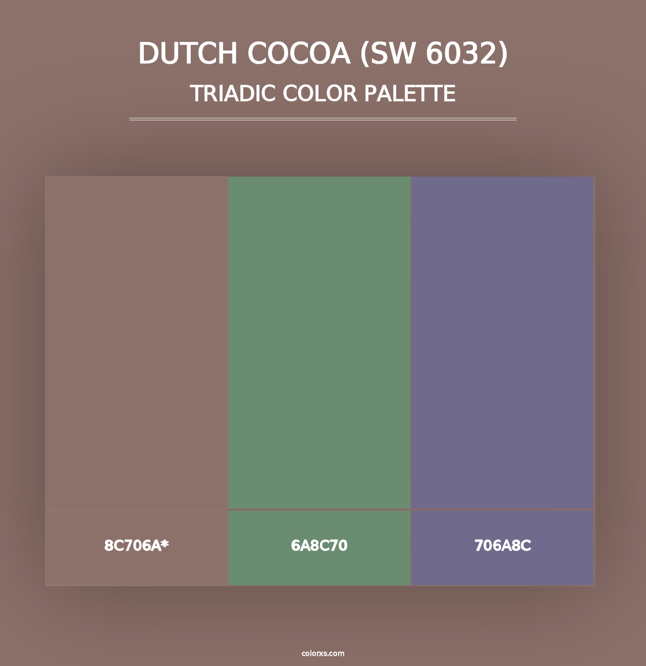 Dutch Cocoa (SW 6032) - Triadic Color Palette