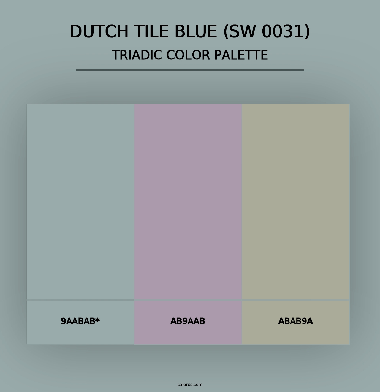 Dutch Tile Blue (SW 0031) - Triadic Color Palette