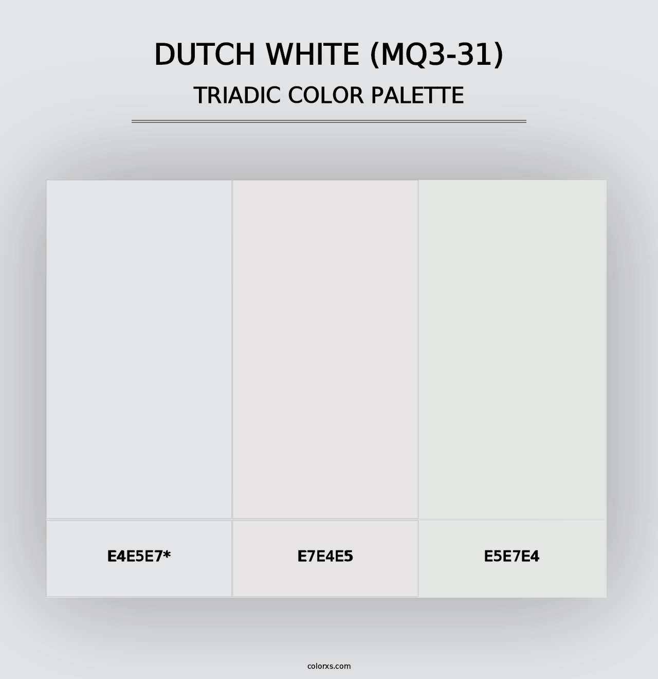 Dutch White (MQ3-31) - Triadic Color Palette