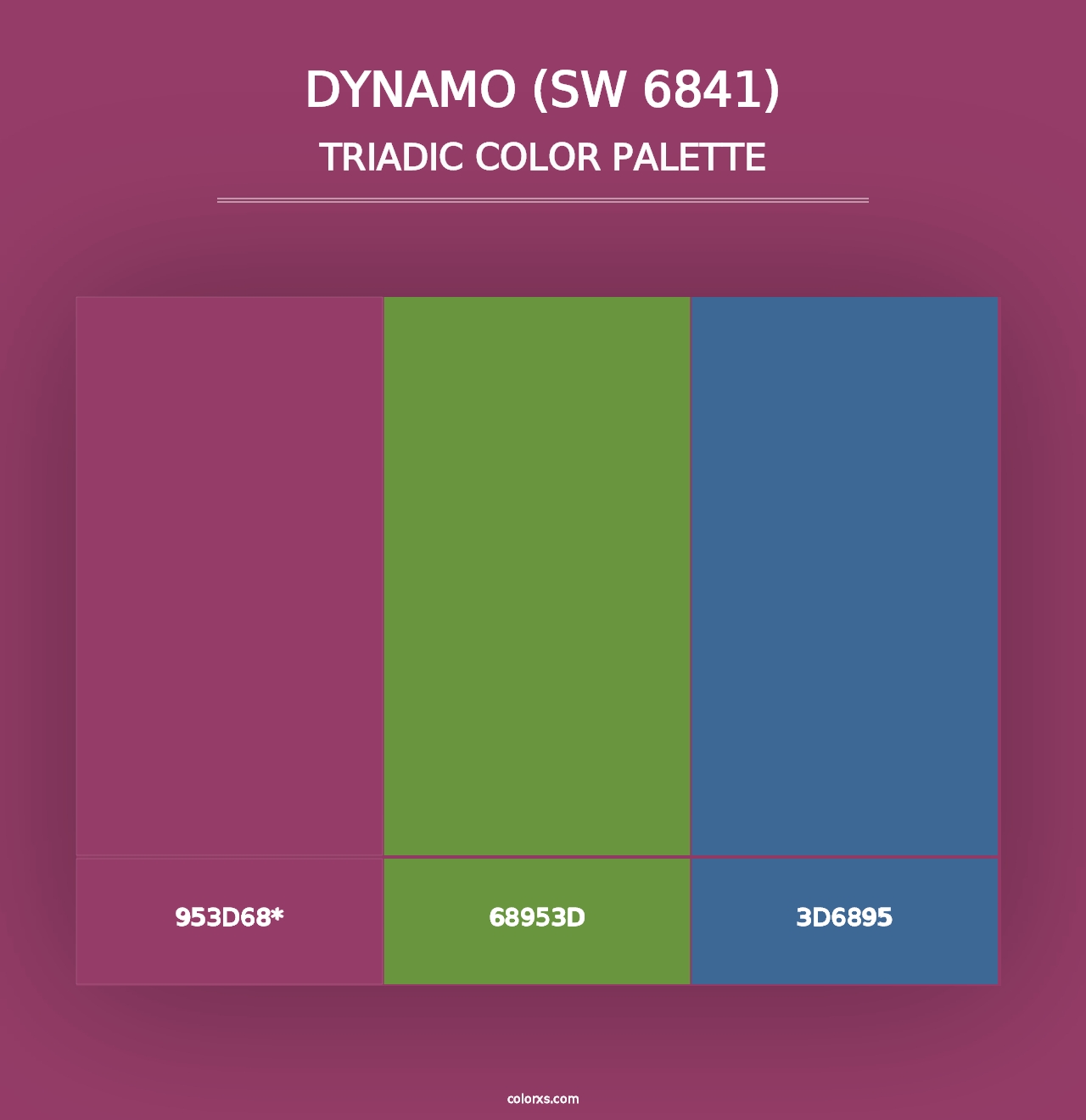 Dynamo (SW 6841) - Triadic Color Palette