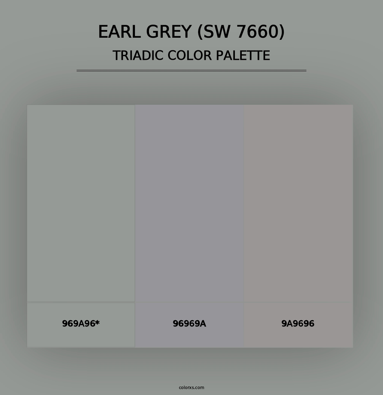 Earl Grey (SW 7660) - Triadic Color Palette