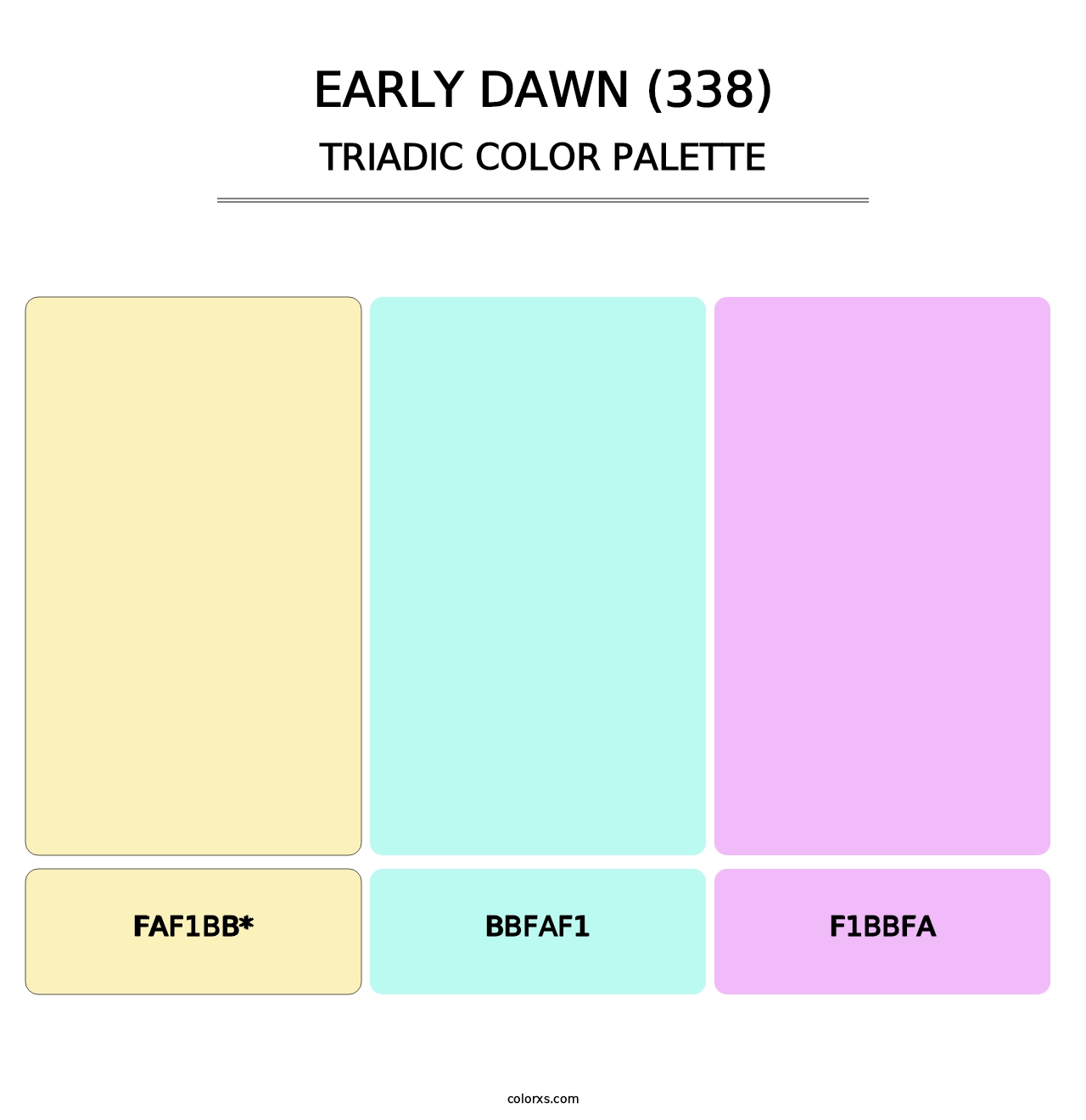 Early Dawn (338) - Triadic Color Palette