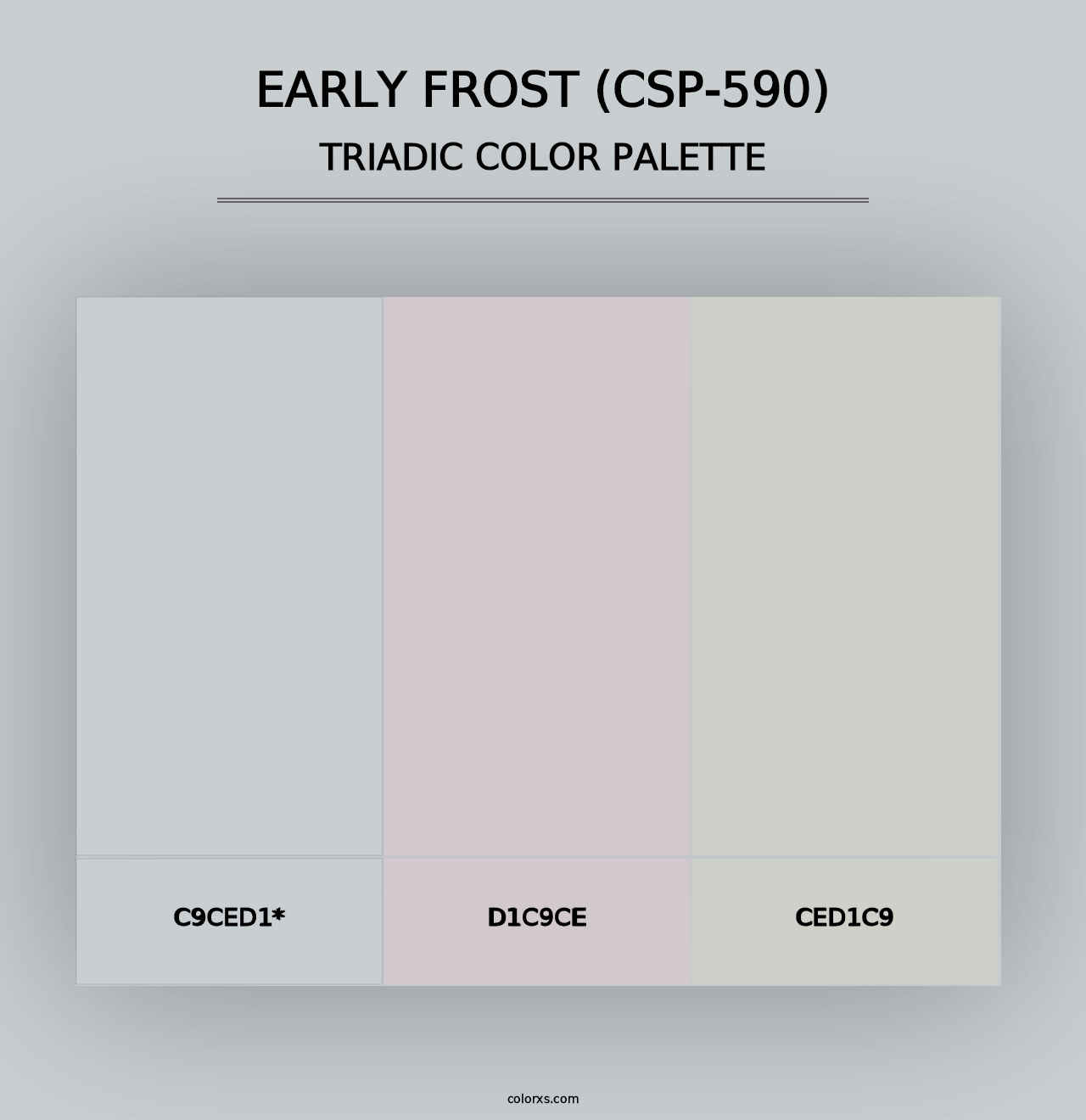 Early Frost (CSP-590) - Triadic Color Palette