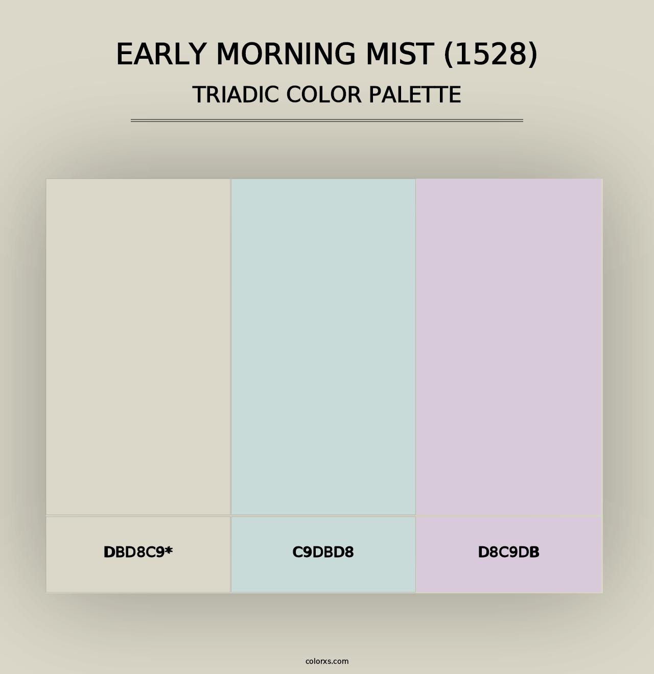 Early Morning Mist (1528) - Triadic Color Palette