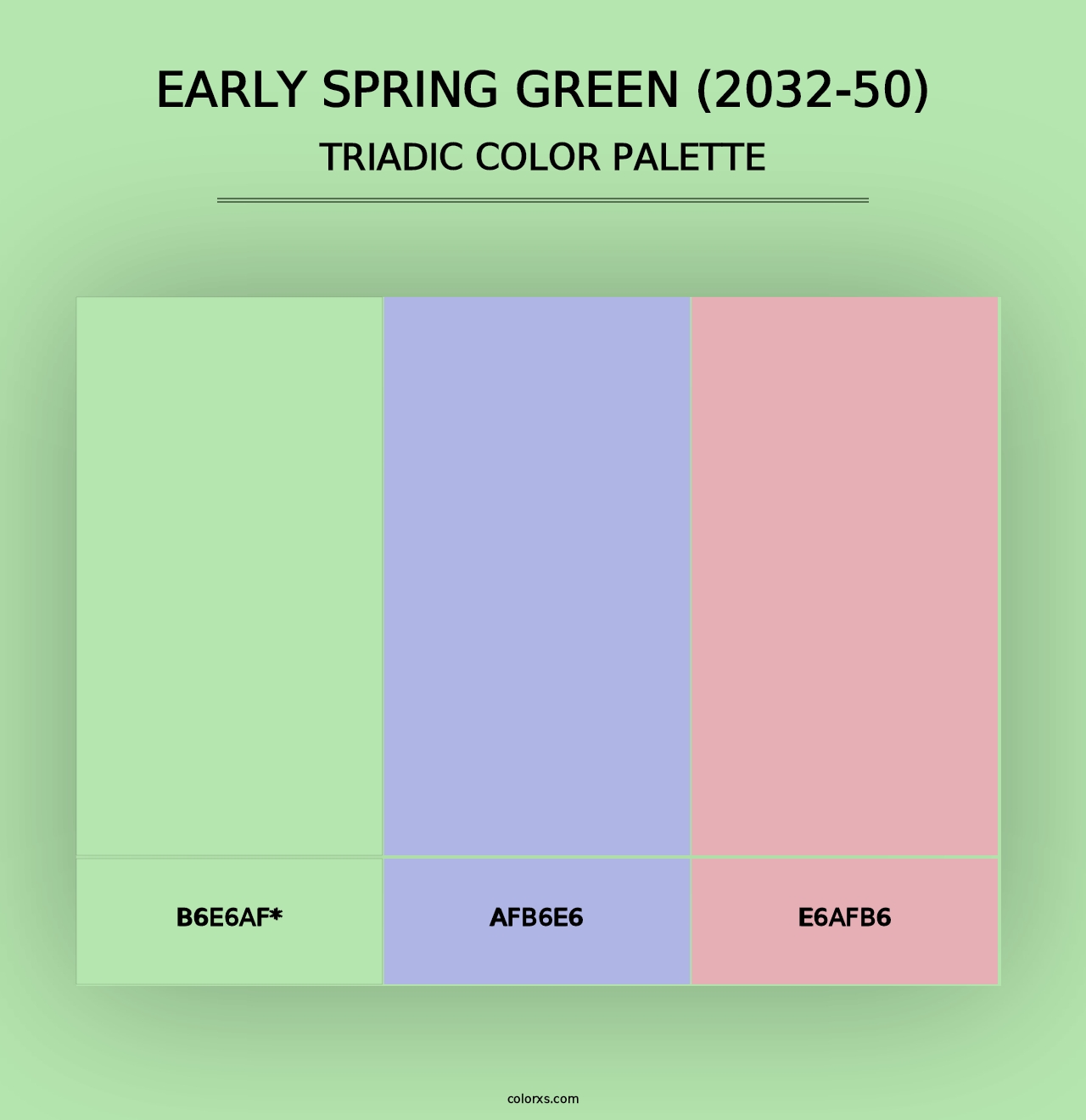 Early Spring Green (2032-50) - Triadic Color Palette