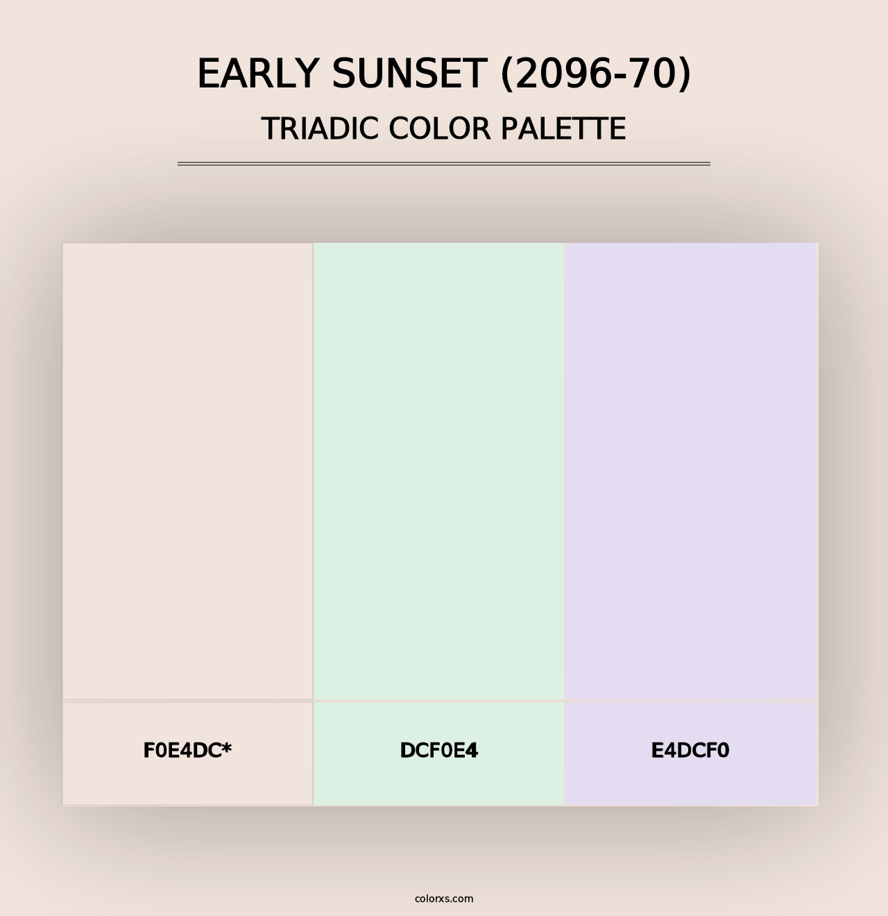 Early Sunset (2096-70) - Triadic Color Palette