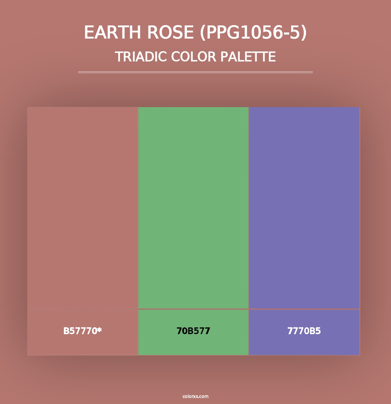 Earth Rose (PPG1056-5) - Triadic Color Palette