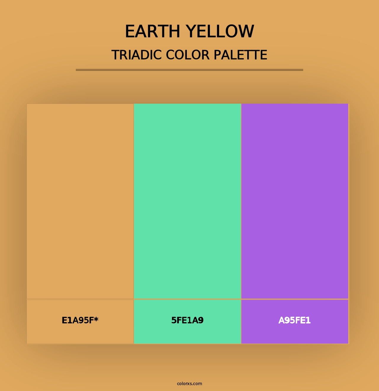 Earth Yellow - Triadic Color Palette