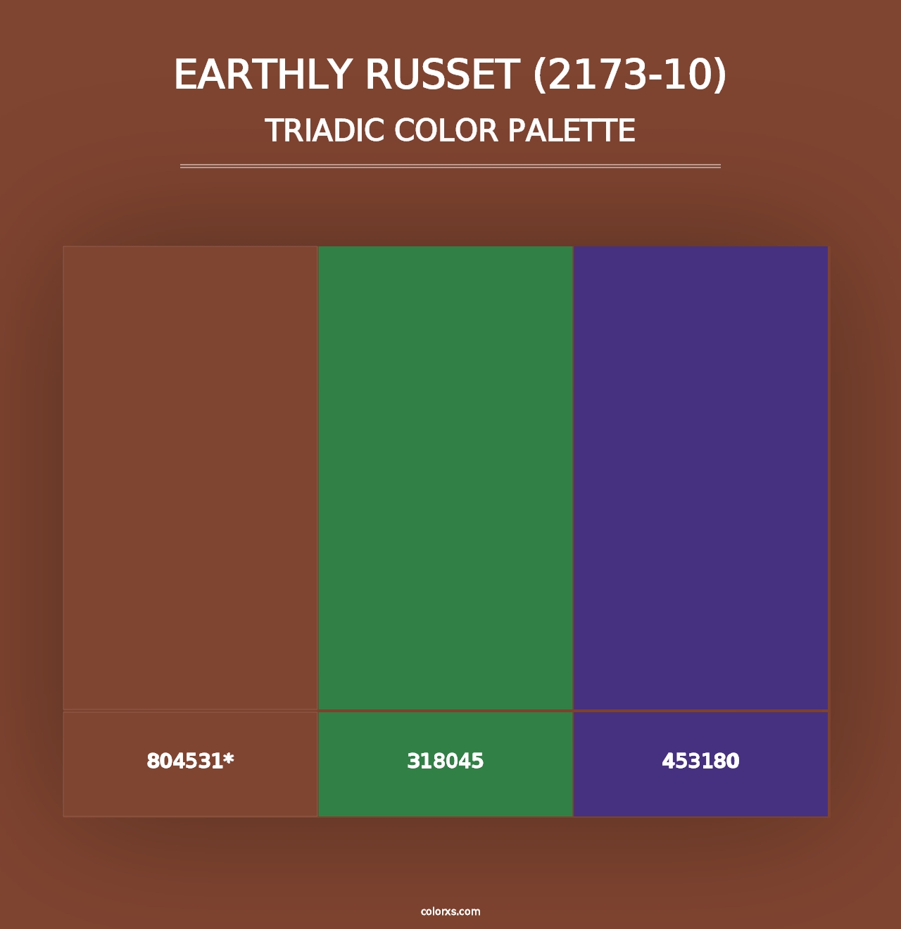 Earthly Russet (2173-10) - Triadic Color Palette