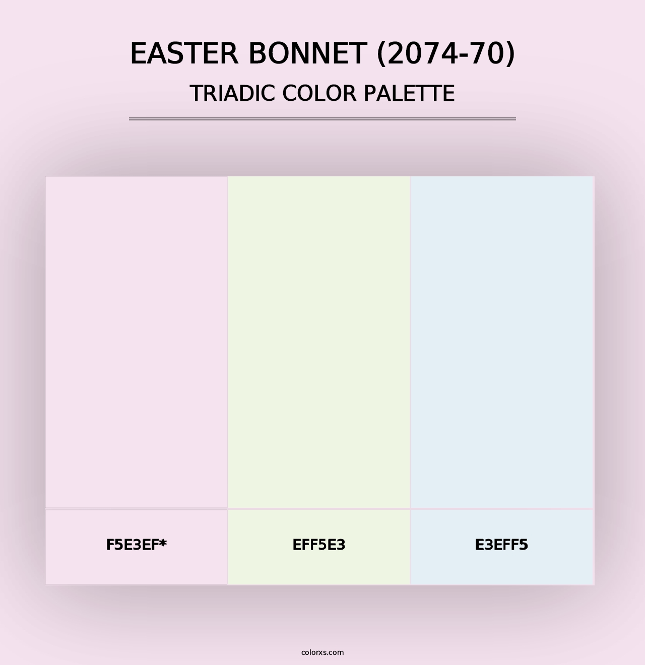 Easter Bonnet (2074-70) - Triadic Color Palette