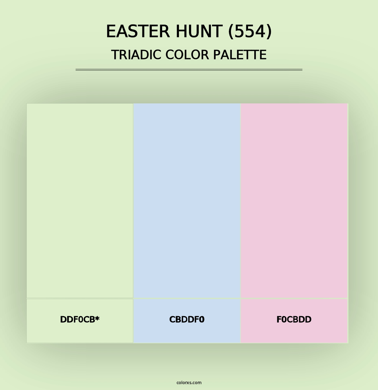 Easter Hunt (554) - Triadic Color Palette