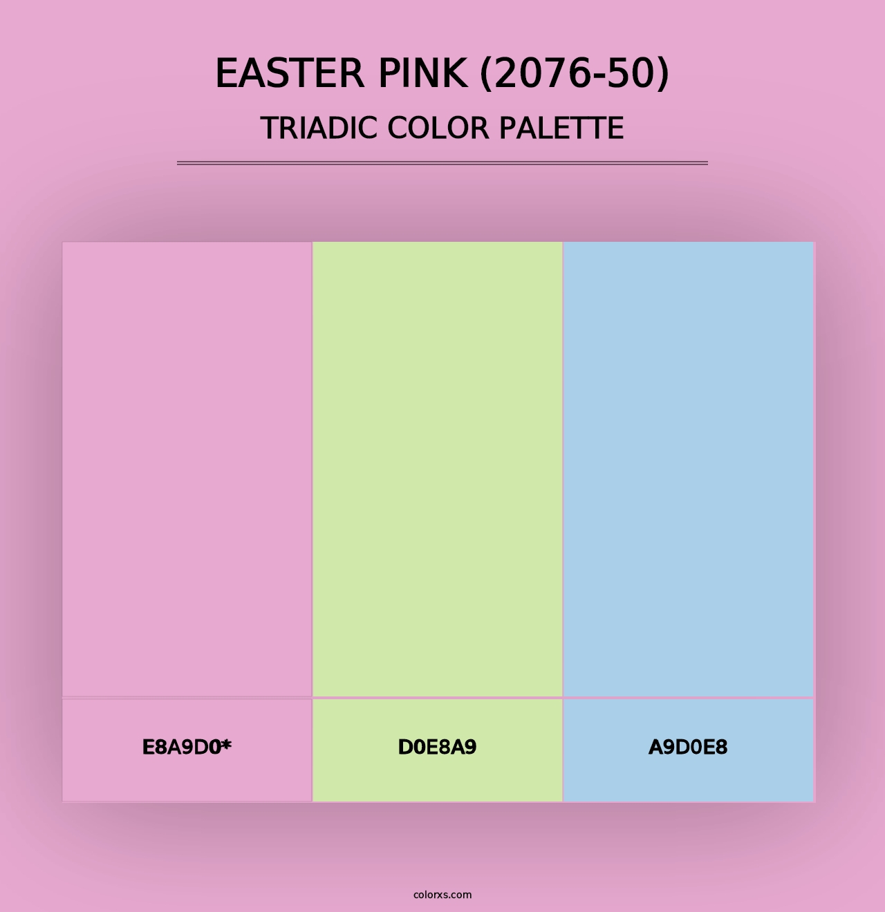 Easter Pink (2076-50) - Triadic Color Palette