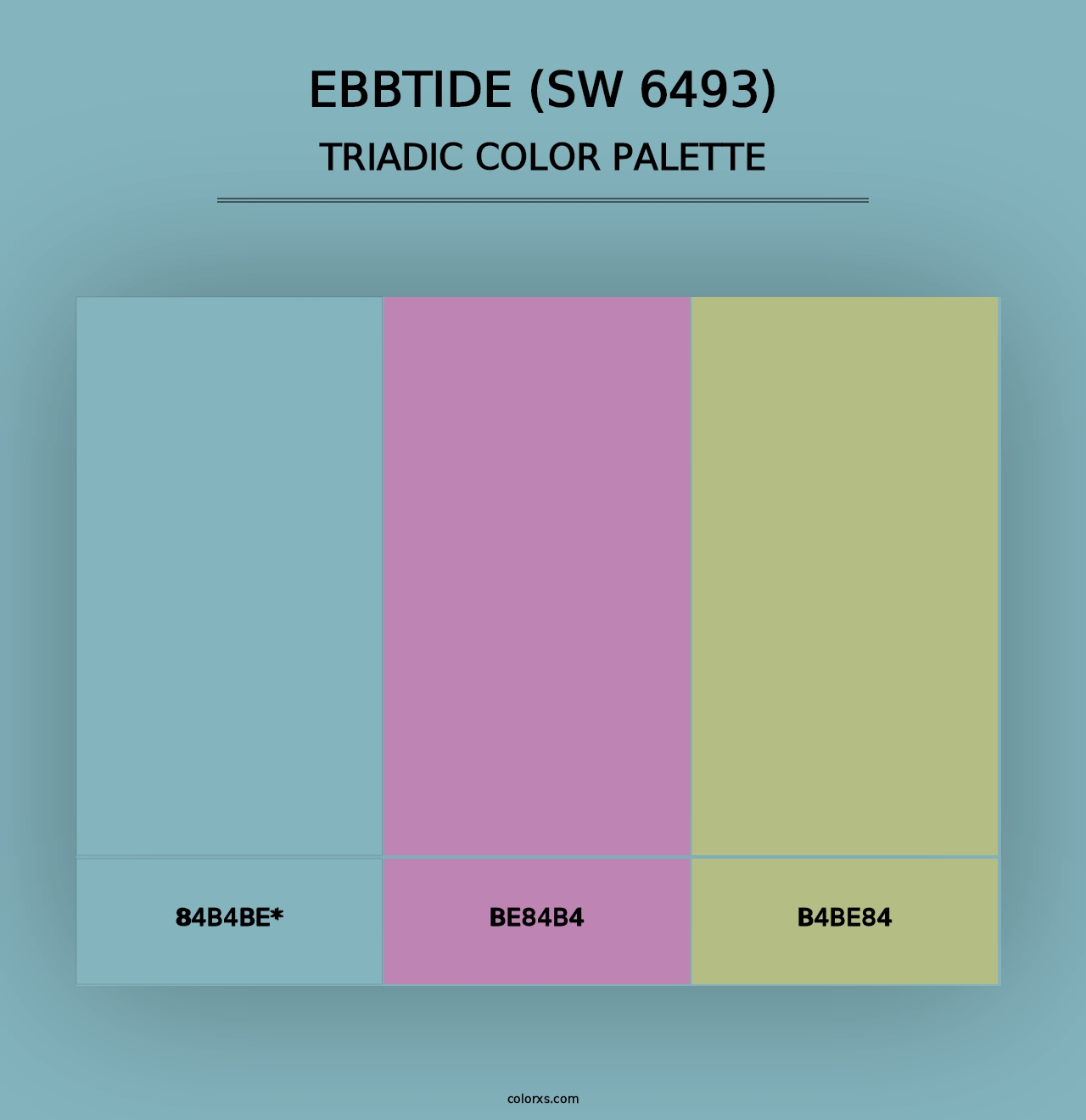 Ebbtide (SW 6493) - Triadic Color Palette