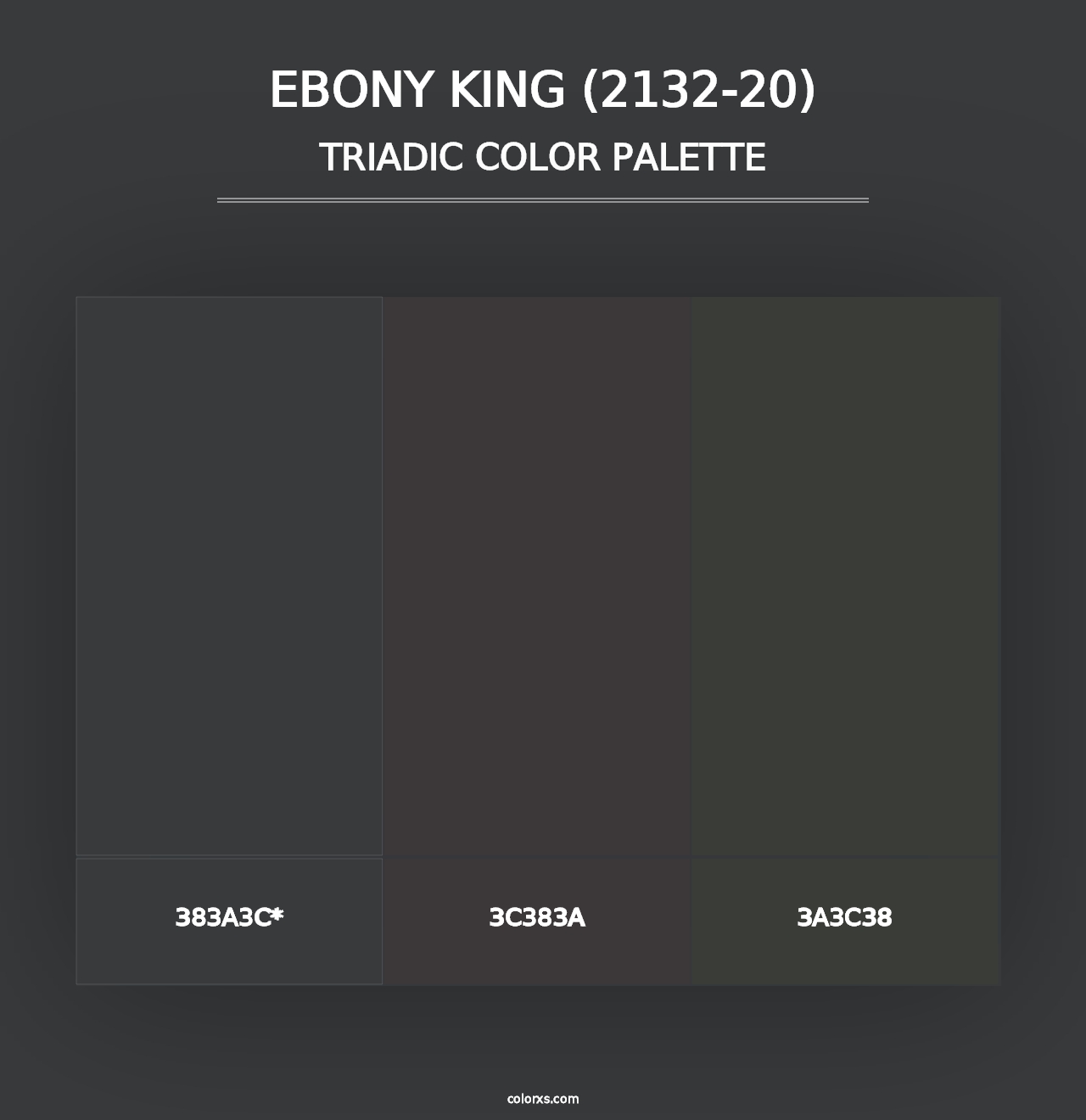 Ebony King (2132-20) - Triadic Color Palette