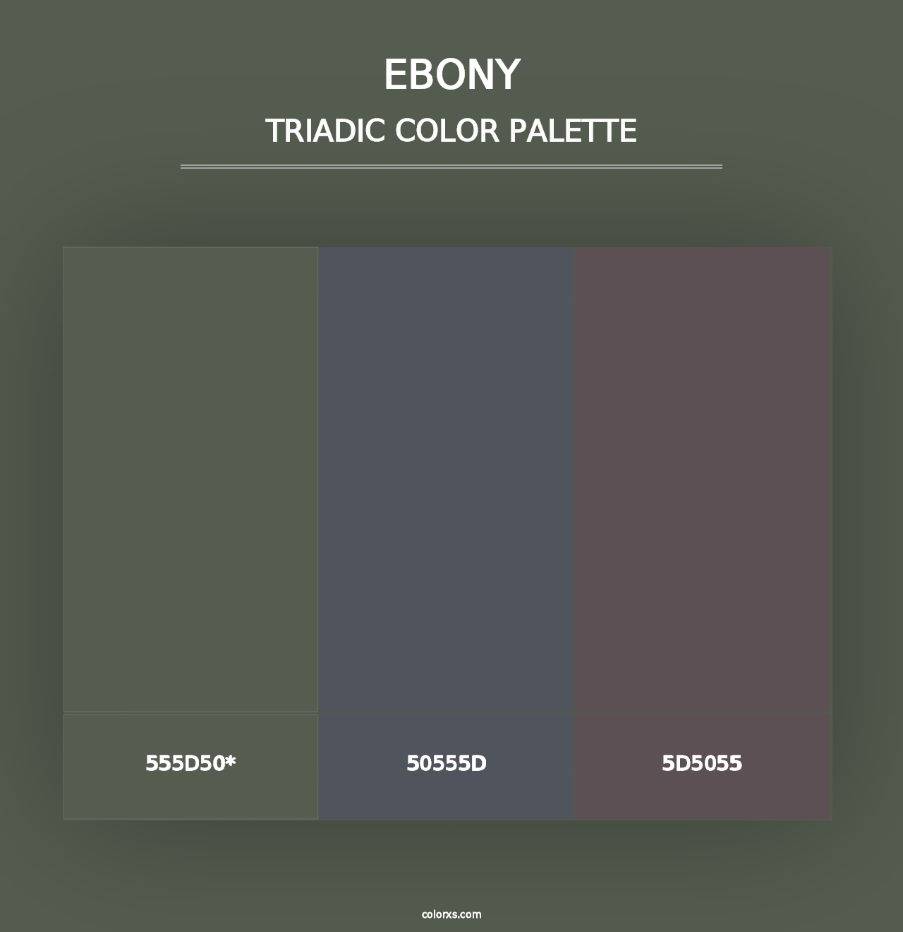 Ebony - Triadic Color Palette