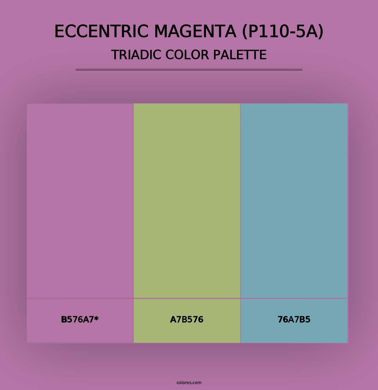 Eccentric Magenta (P110-5A) - Triadic Color Palette