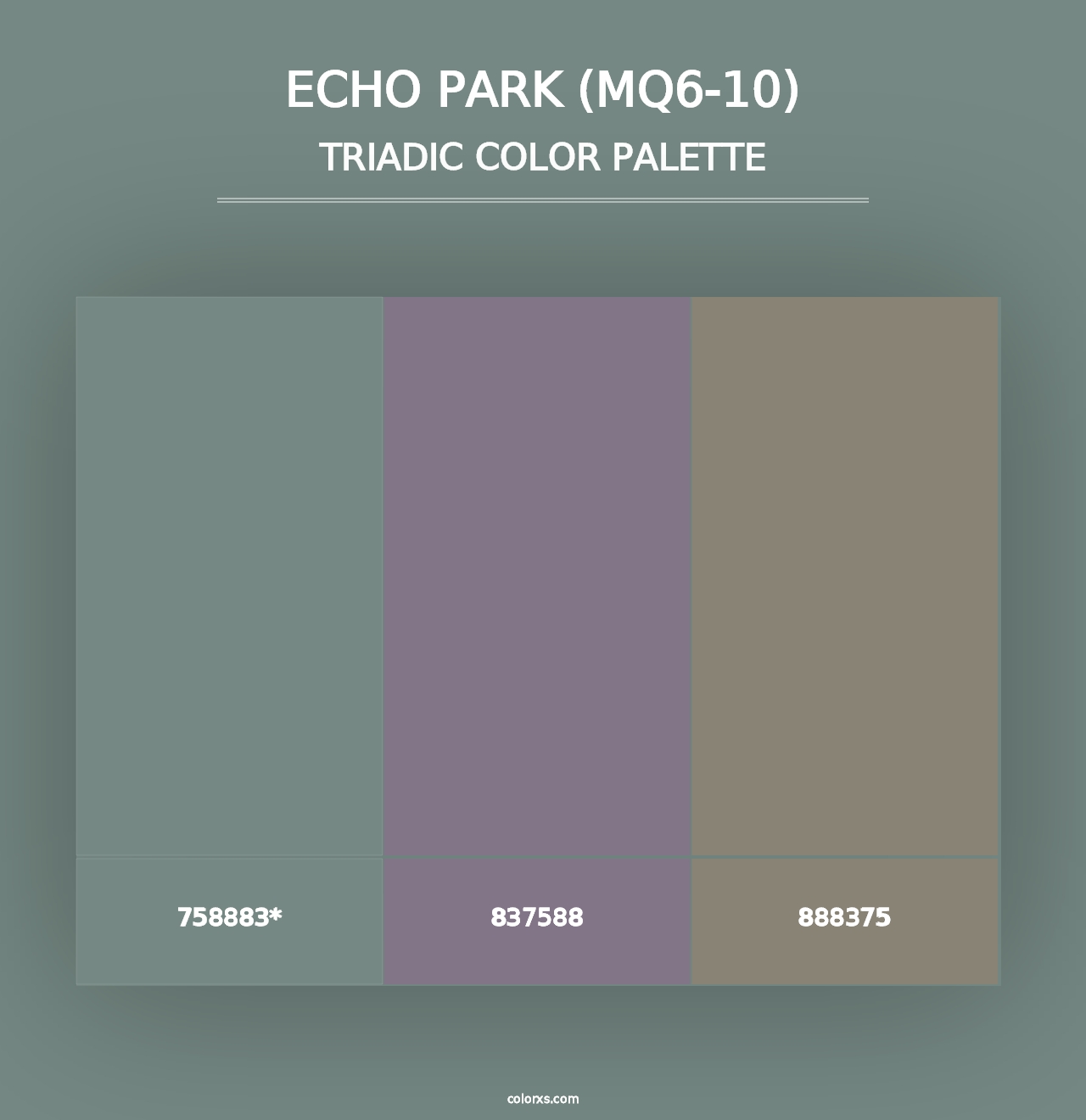 Echo Park (MQ6-10) - Triadic Color Palette