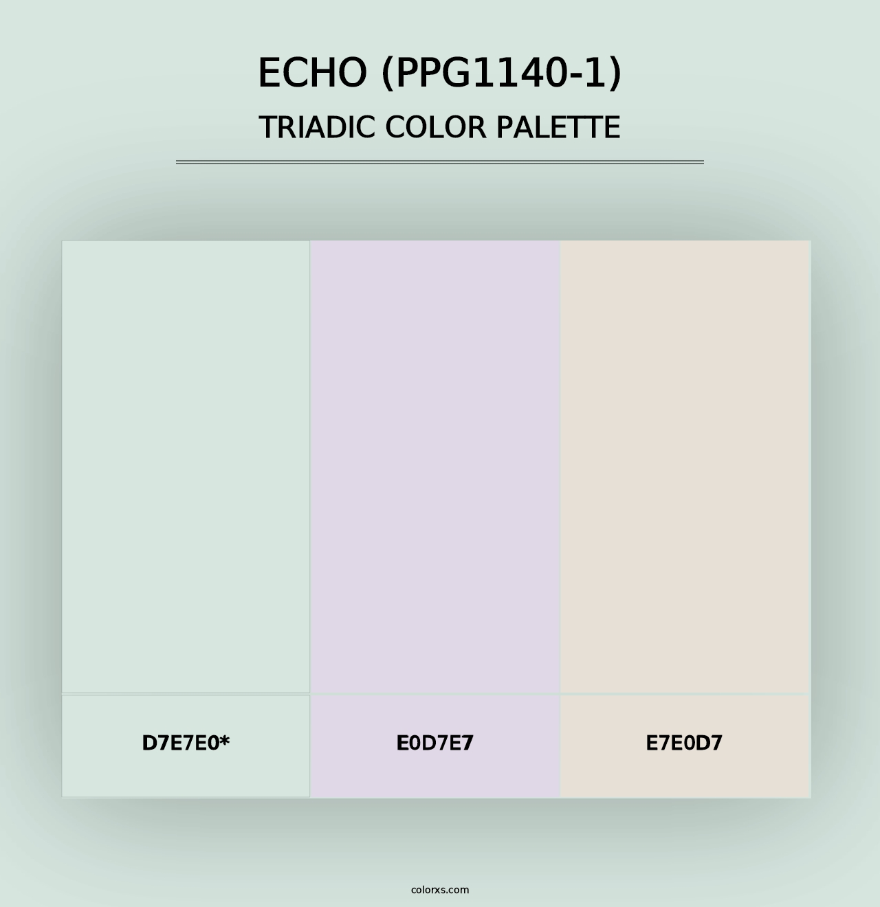 Echo (PPG1140-1) - Triadic Color Palette