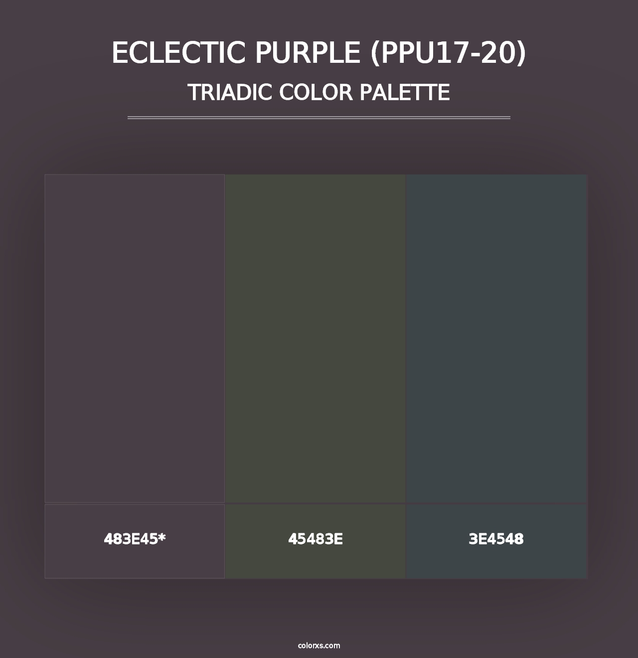 Eclectic Purple (PPU17-20) - Triadic Color Palette