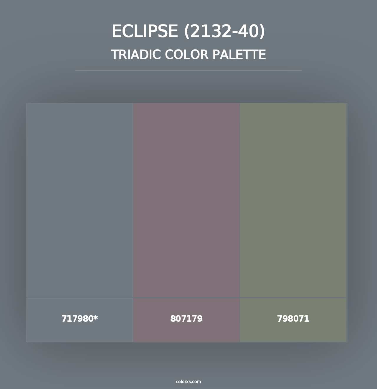 Eclipse (2132-40) - Triadic Color Palette