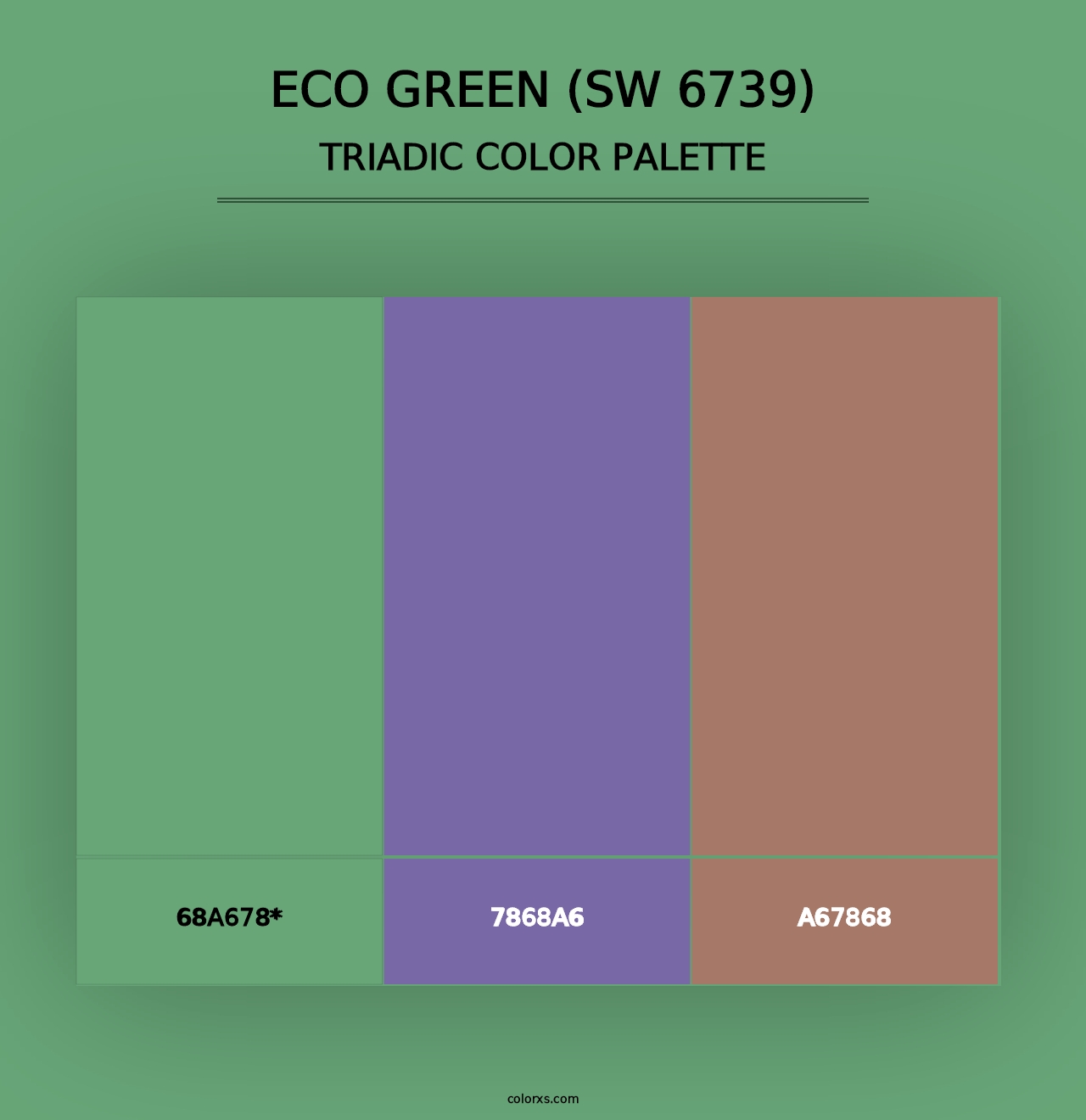 Eco Green (SW 6739) - Triadic Color Palette