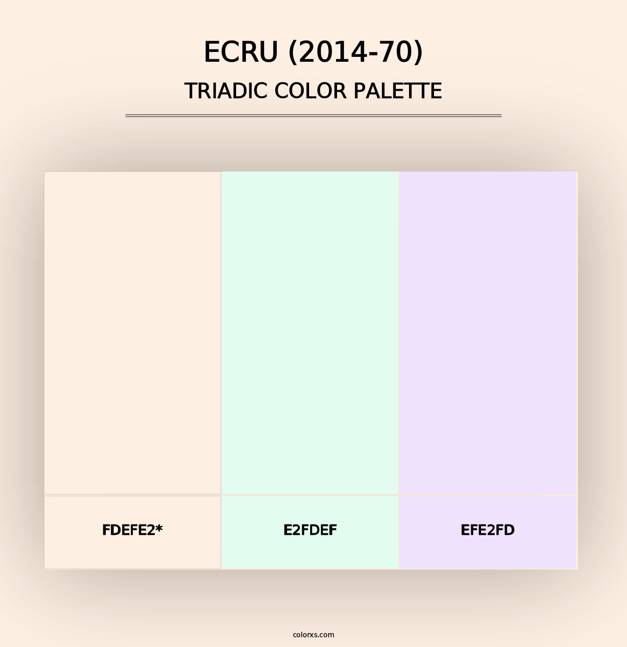 Ecru (2014-70) - Triadic Color Palette