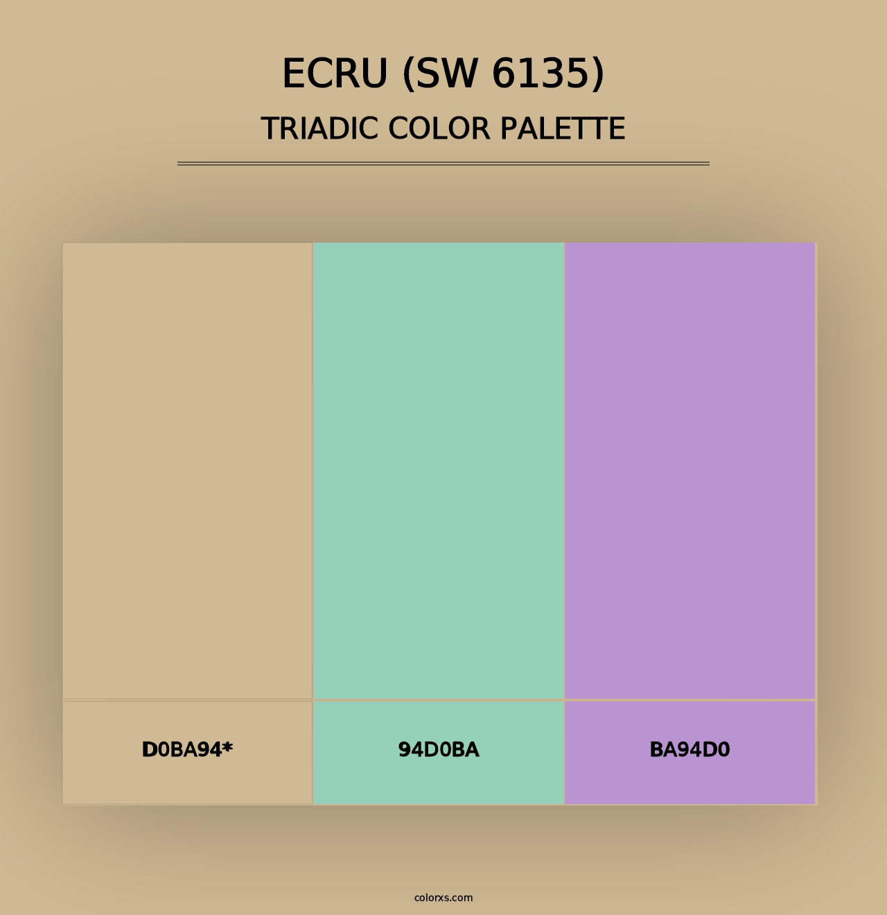 Ecru (SW 6135) - Triadic Color Palette