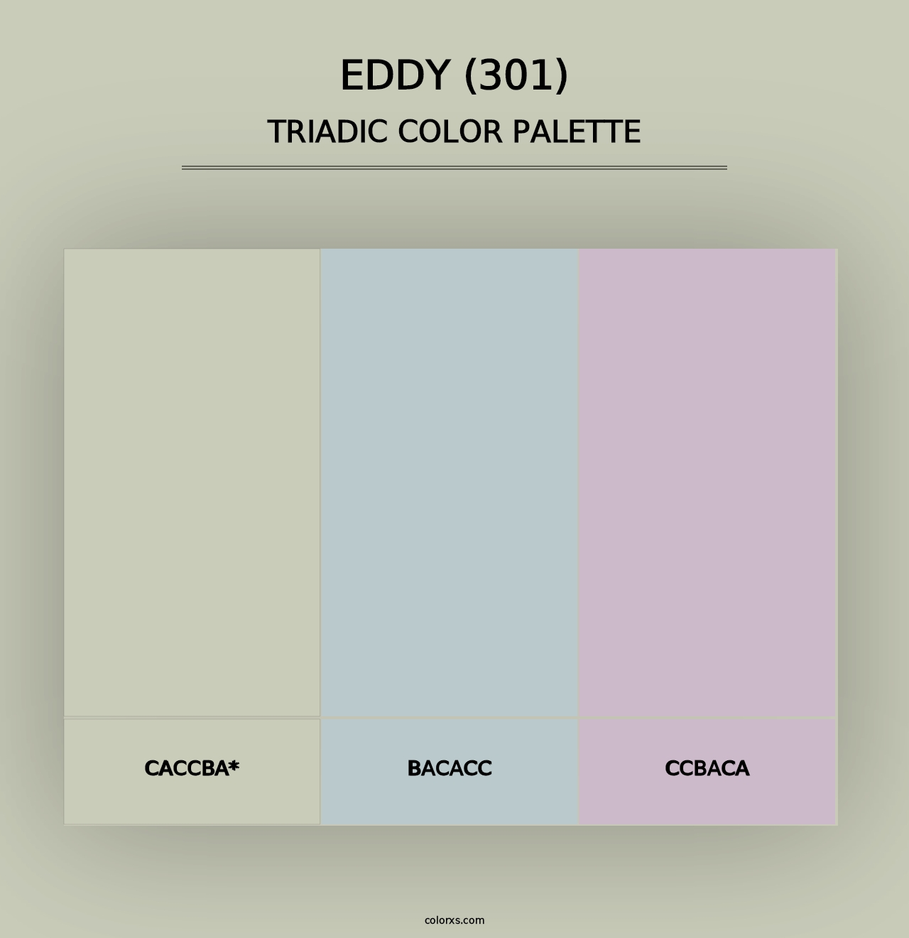 Eddy (301) - Triadic Color Palette