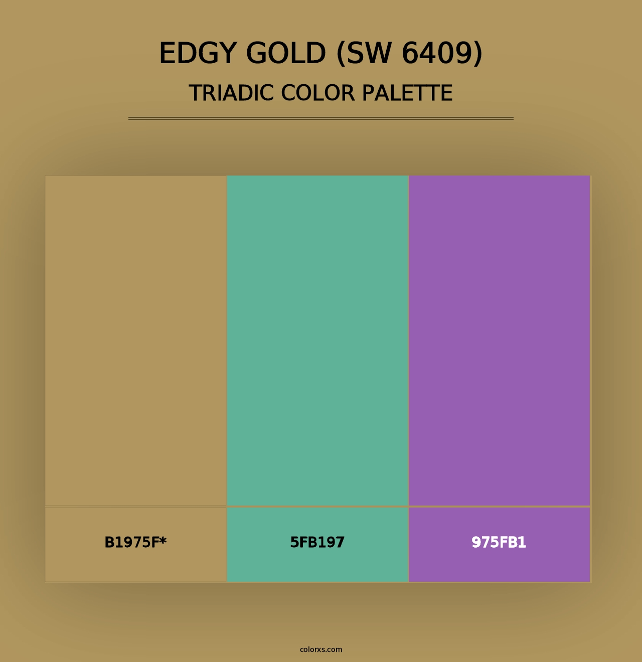 Edgy Gold (SW 6409) - Triadic Color Palette