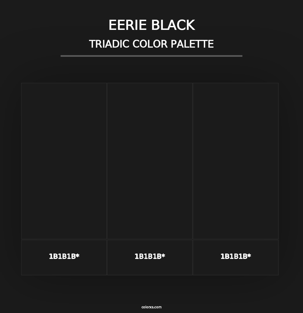 Eerie Black - Triadic Color Palette