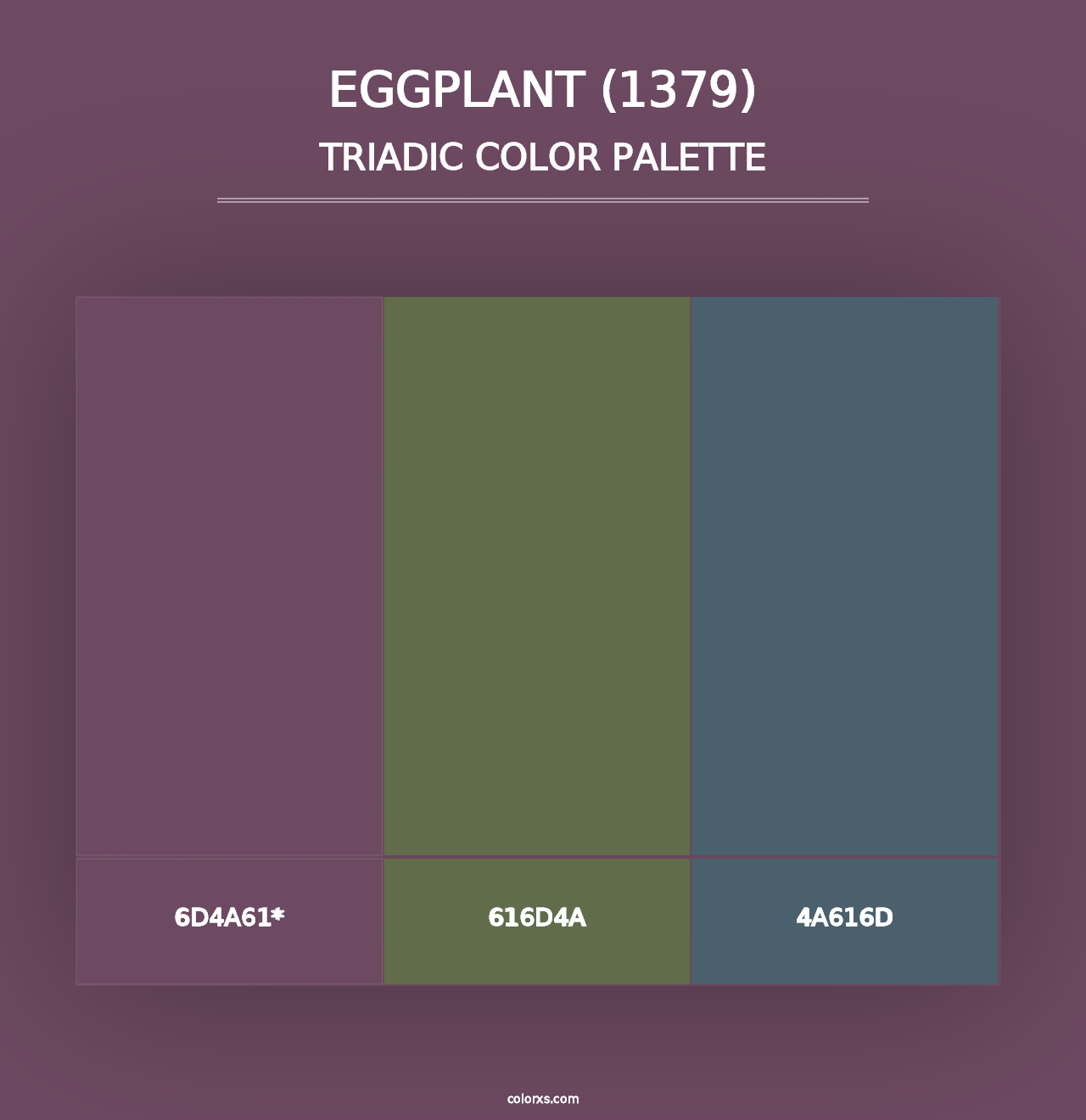 Eggplant (1379) - Triadic Color Palette