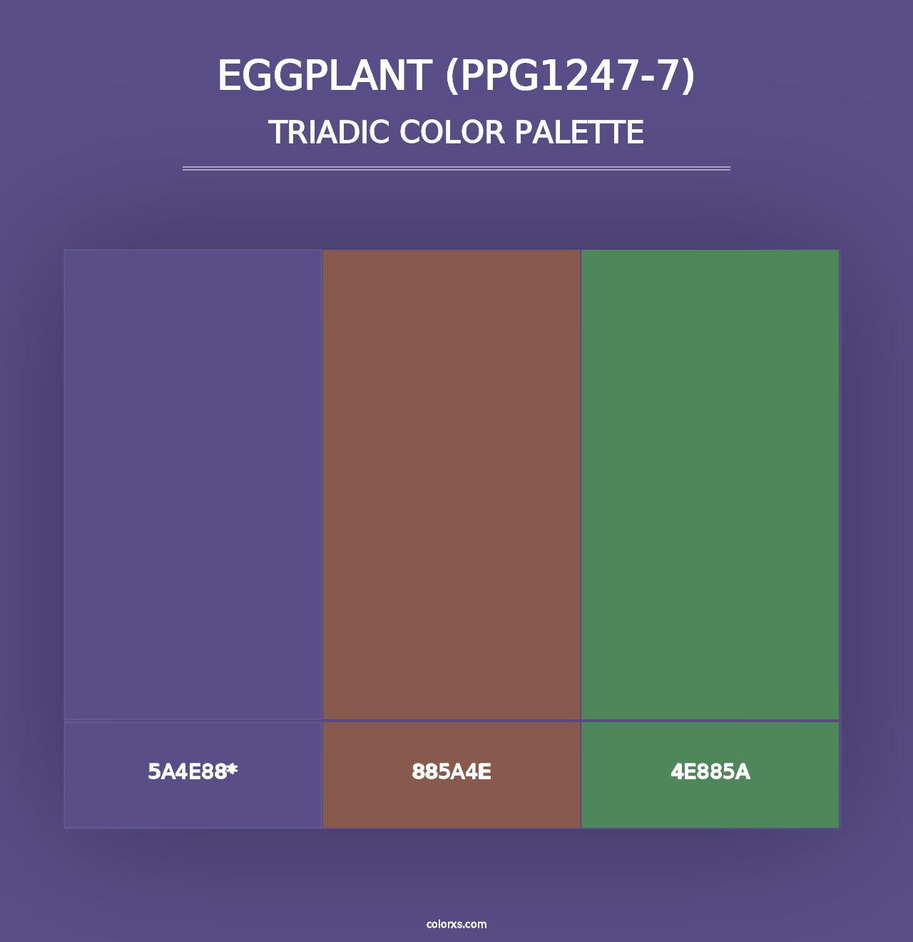 Eggplant (PPG1247-7) - Triadic Color Palette