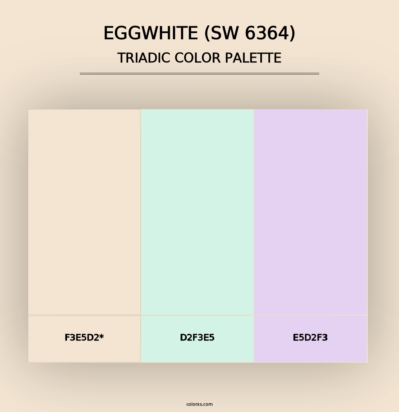 Eggwhite (SW 6364) - Triadic Color Palette