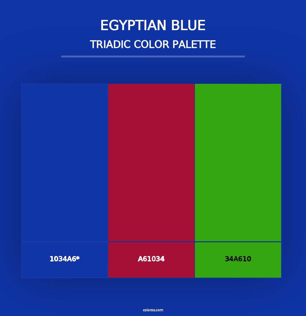 Egyptian blue - Triadic Color Palette