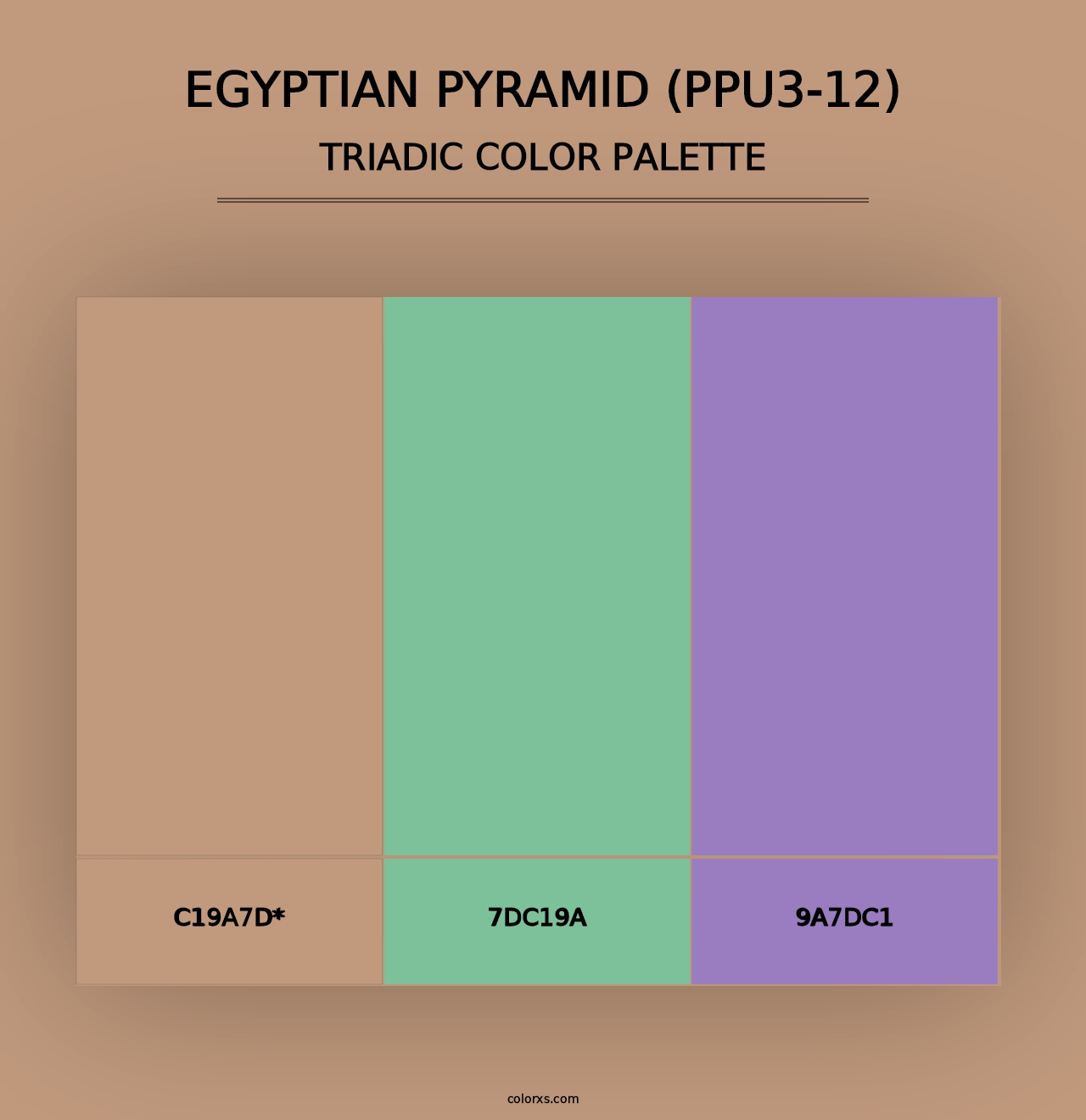 Egyptian Pyramid (PPU3-12) - Triadic Color Palette