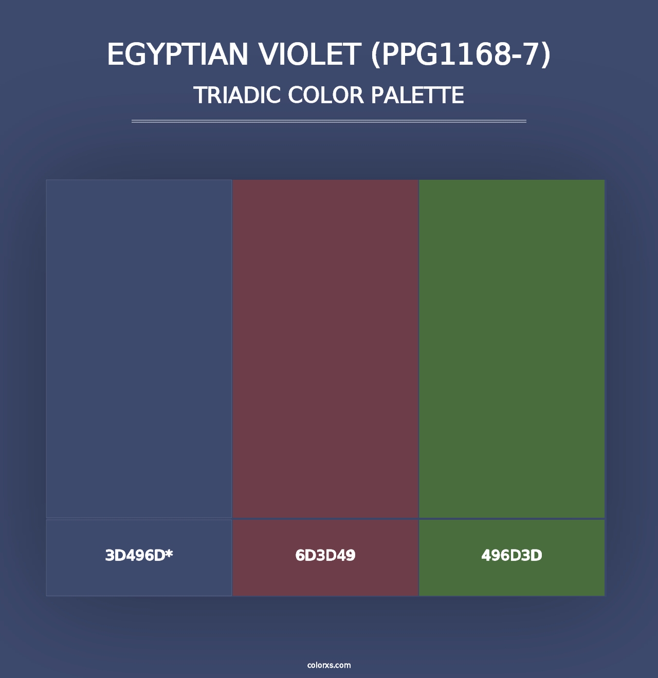 Egyptian Violet (PPG1168-7) - Triadic Color Palette