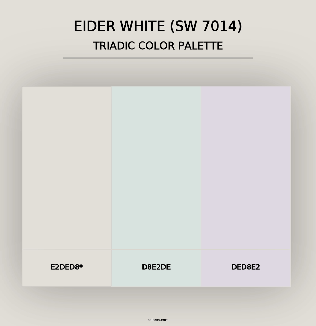 Eider White (SW 7014) - Triadic Color Palette