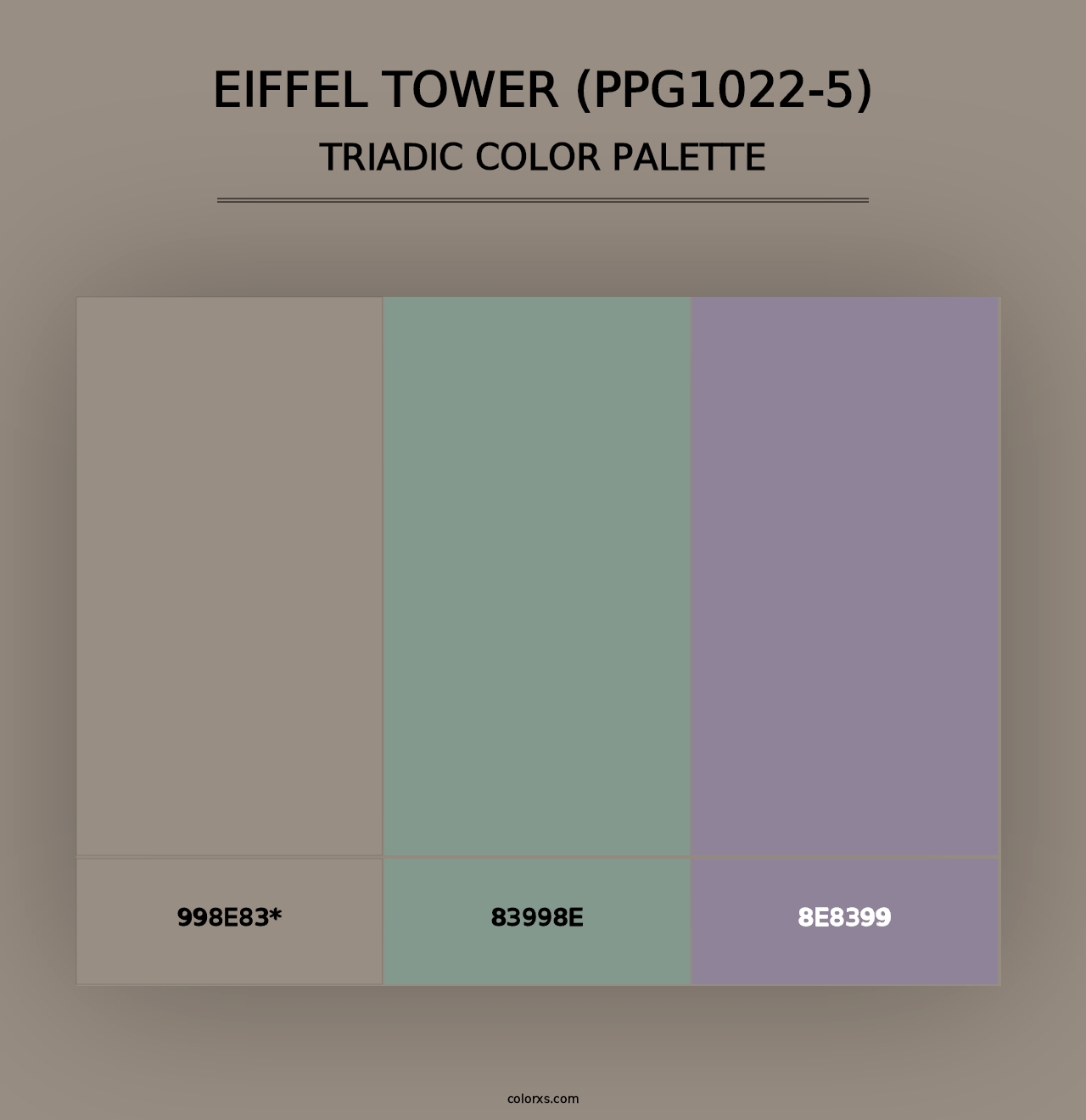 Eiffel Tower (PPG1022-5) - Triadic Color Palette