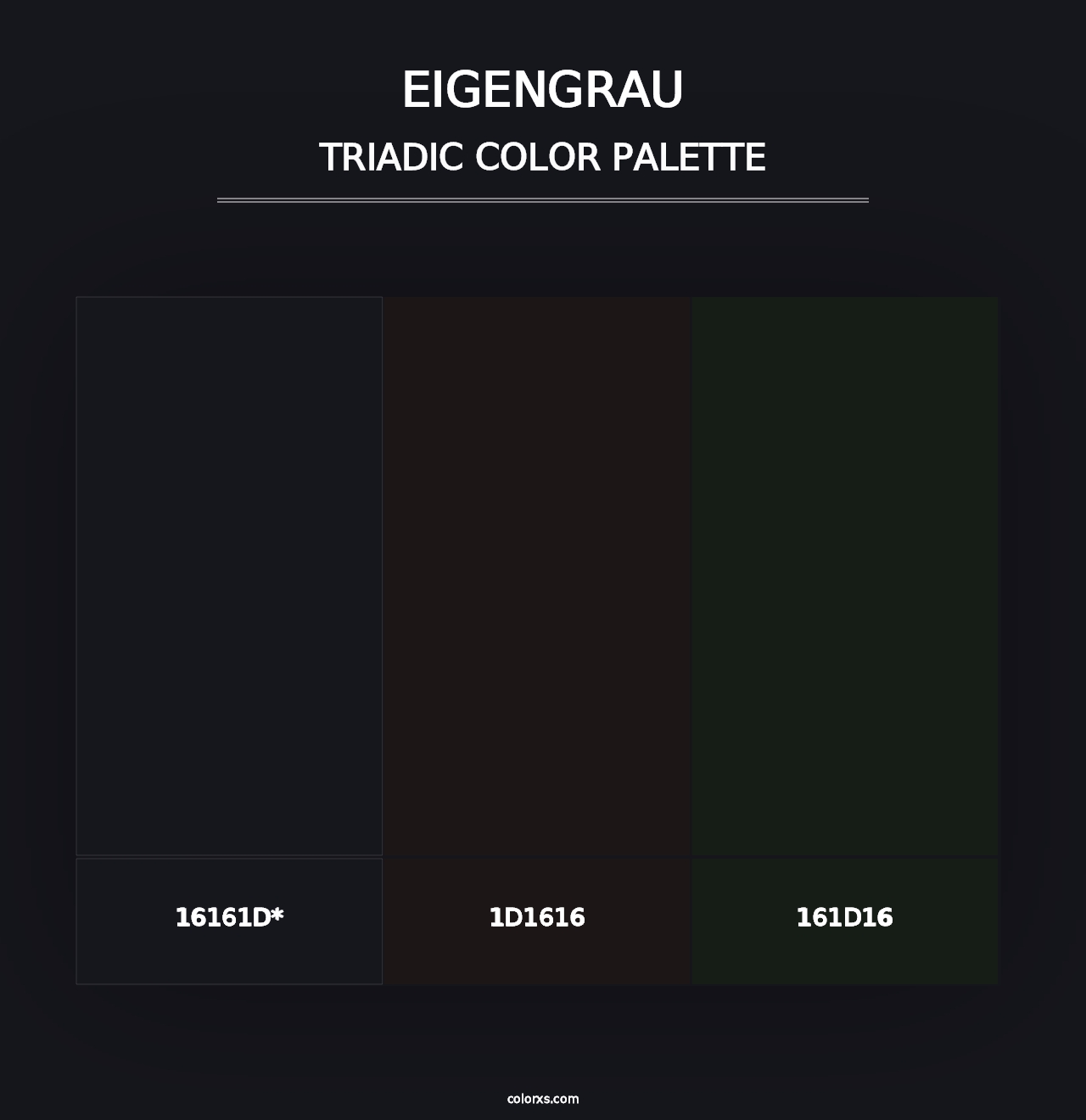 Eigengrau - Triadic Color Palette