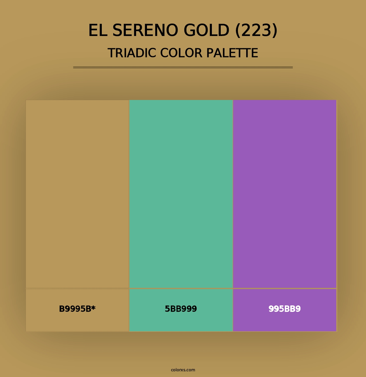 El Sereno Gold (223) - Triadic Color Palette