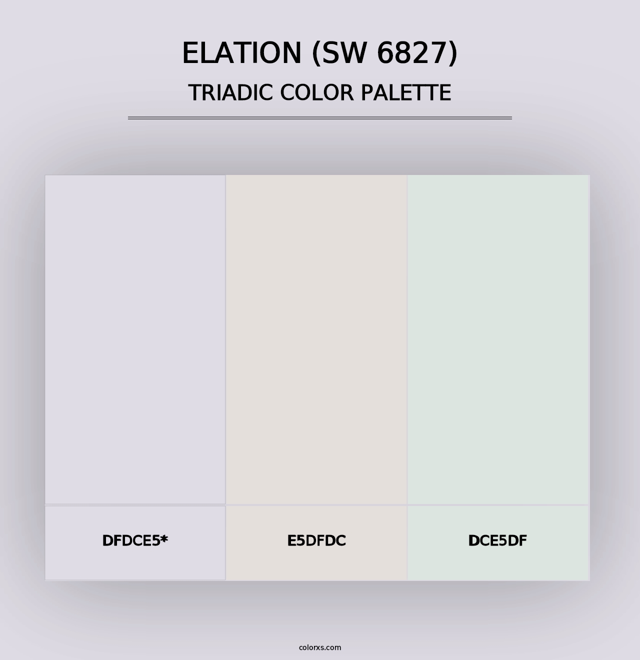 Elation (SW 6827) - Triadic Color Palette