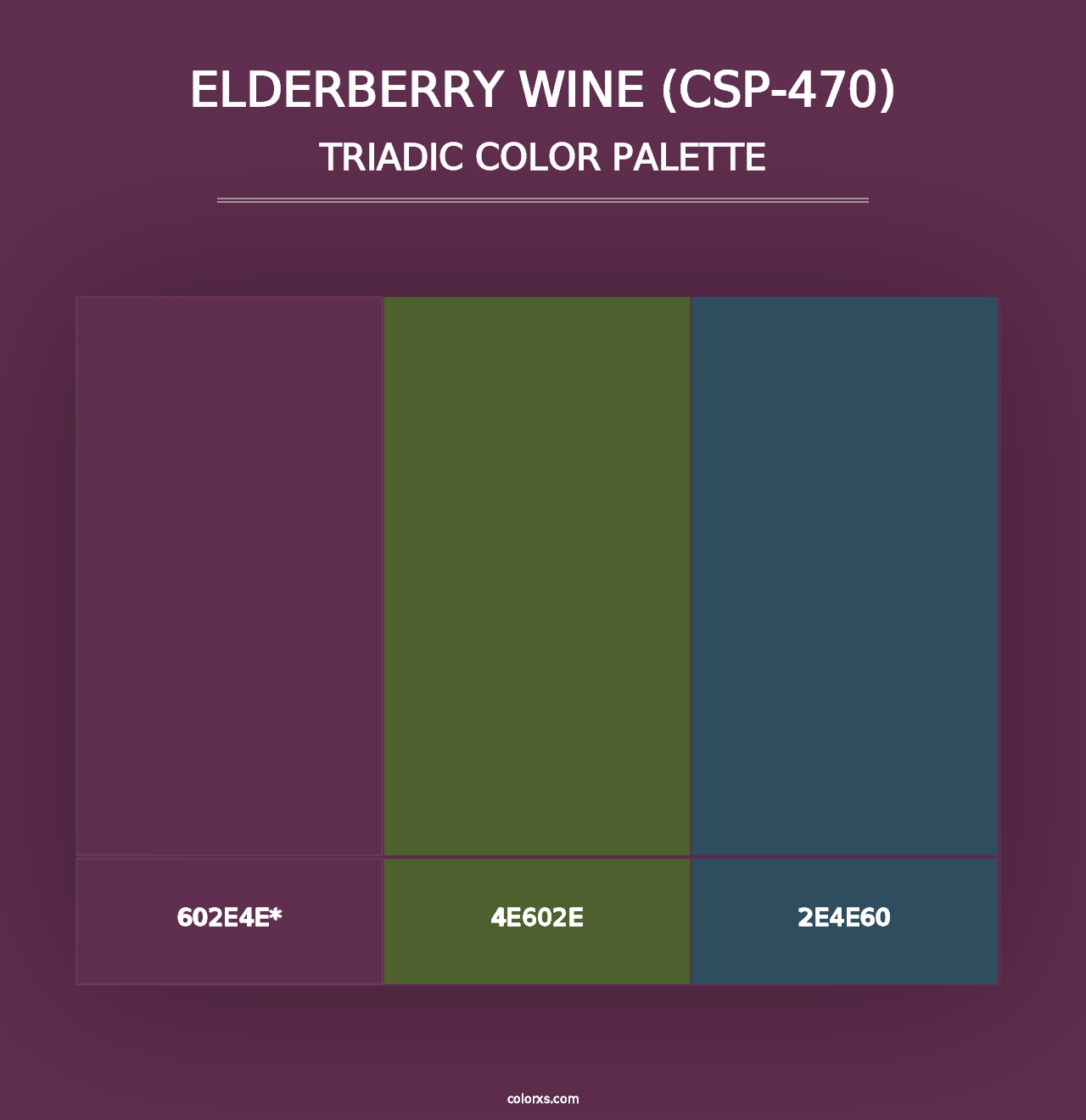 Elderberry Wine (CSP-470) - Triadic Color Palette