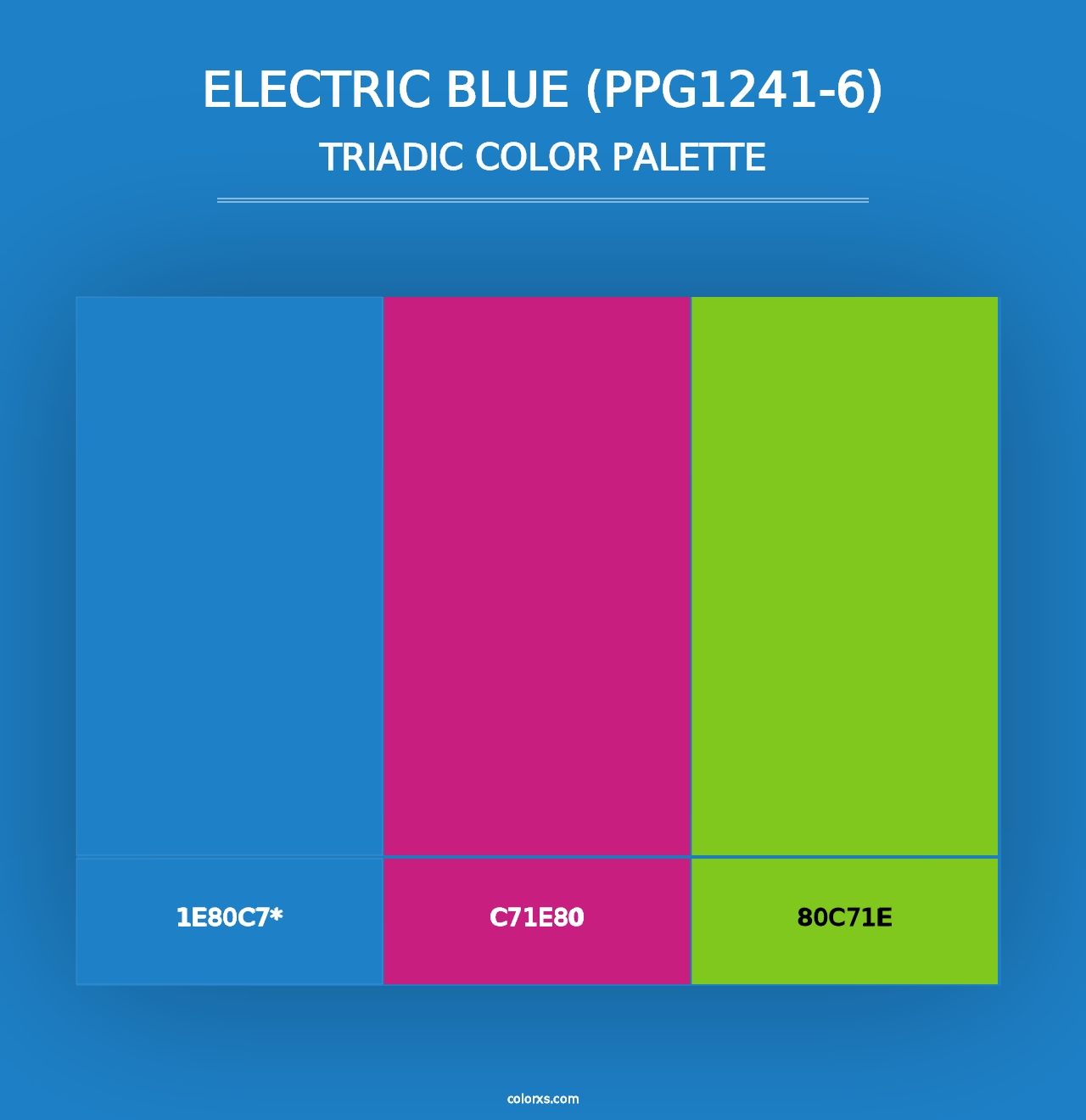 Electric Blue (PPG1241-6) - Triadic Color Palette