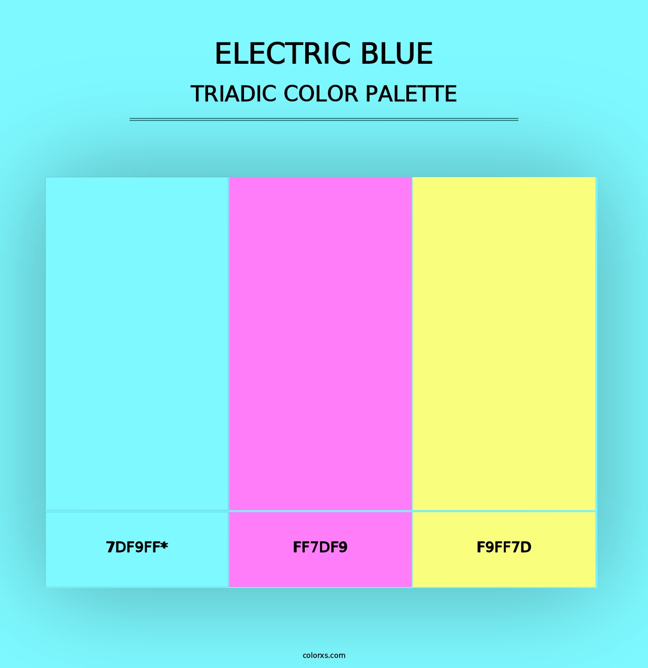 Electric Blue - Triadic Color Palette